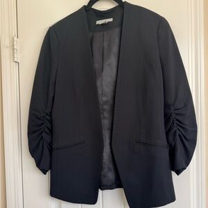 H&M Black Ruched Sleeve Blazer Size 8